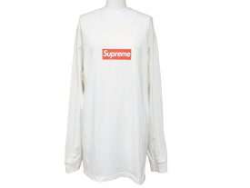 Supreme シュプリーム 2020F/W Box Logo Long Sleeve Tee 長袖Tシャツ ホワイト レッド 白 赤 40794 中古