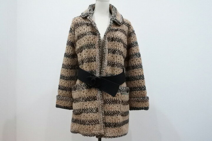 楽天市場】[USED/中古]CHANEL シャネル コート 二ットコート 