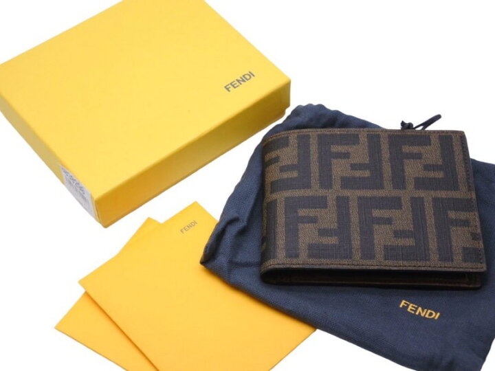 楽天市場】FENDI フェンディ 二つ折り財布 ズッカ 柄 ルガード カード  
