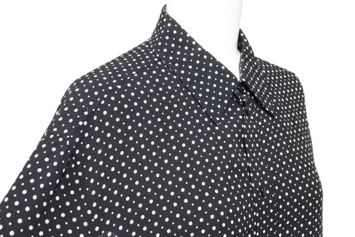 楽天市場】CELINE セリーヌ ドット総柄 ビスコース 長袖シャツ  