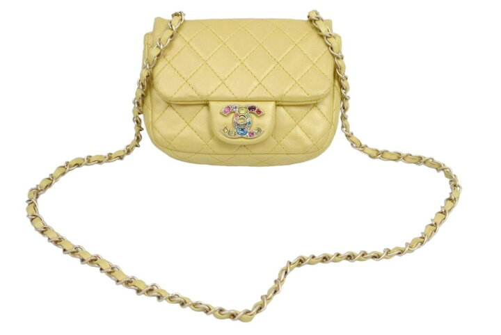 楽天市場】美品 シャネル CHANEL ビジュー グリポア ミニマトラッセ 