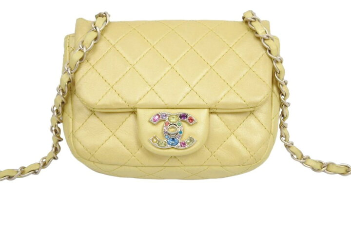 楽天市場】美品 シャネル CHANEL ビジュー グリポア ミニマトラッセ 