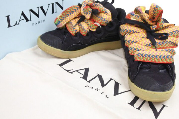 楽天市場】LANVIN ランバン スニーカー CURB ブラック FM-SKRK11-DRAG  