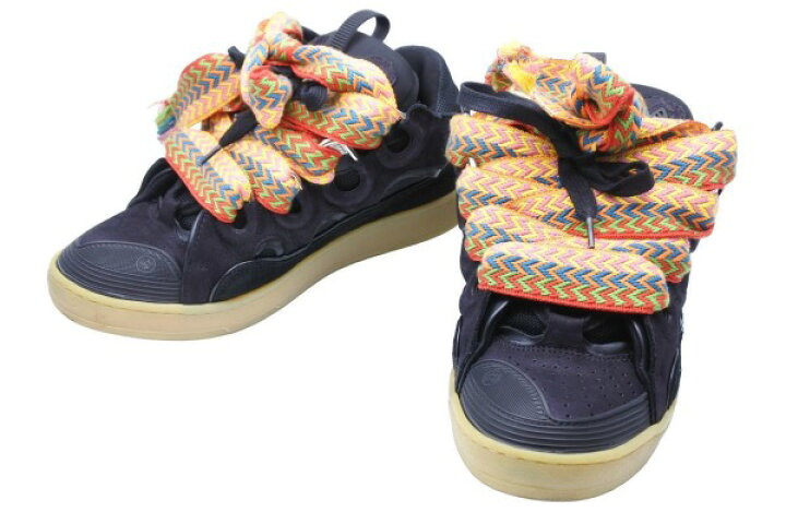 楽天市場】LANVIN ランバン スニーカー CURB ブラック FM-SKRK11-DRAG  