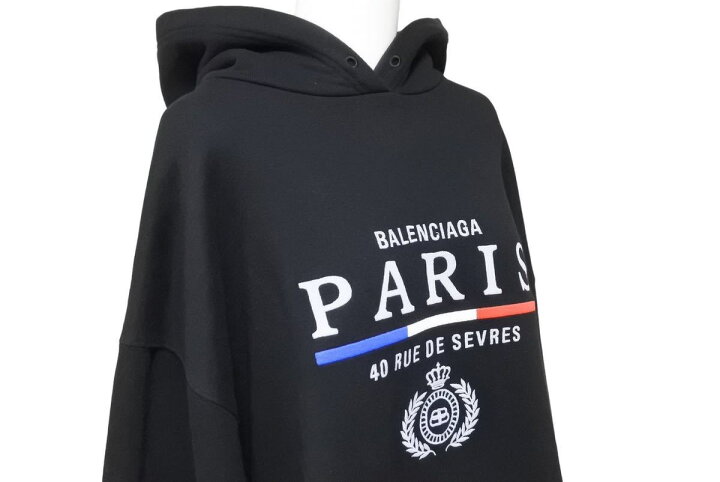 楽天市場】BALENCIAGA バレンシアガ パーカー PARIS BBクラウン 