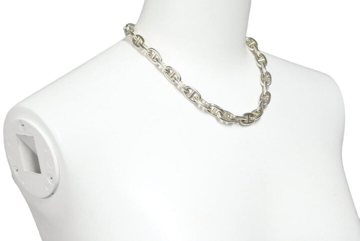 楽天市場】極美品 HERMES エルメス シェーヌダンクル ネックレス MM 35