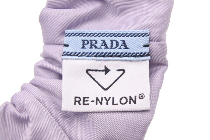 楽天市場】極美品 PRADA プラダ Re Nylon シュシュ パープル ヘア 