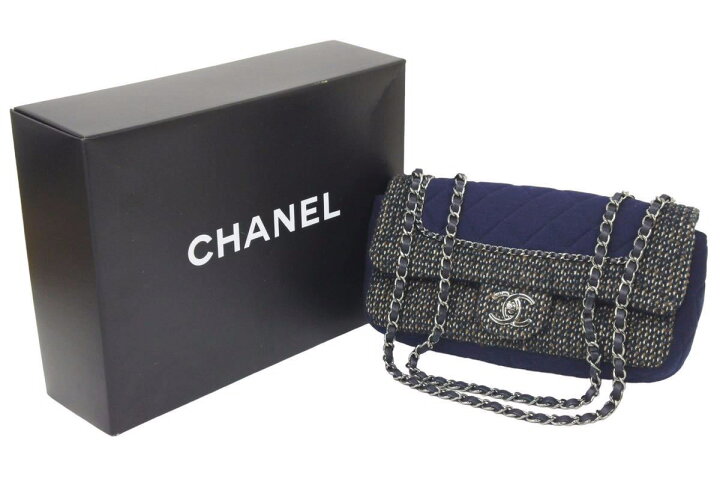 楽天市場】CHANEL シャネル マトラッセ ツイード Wチェーン ショルダー  