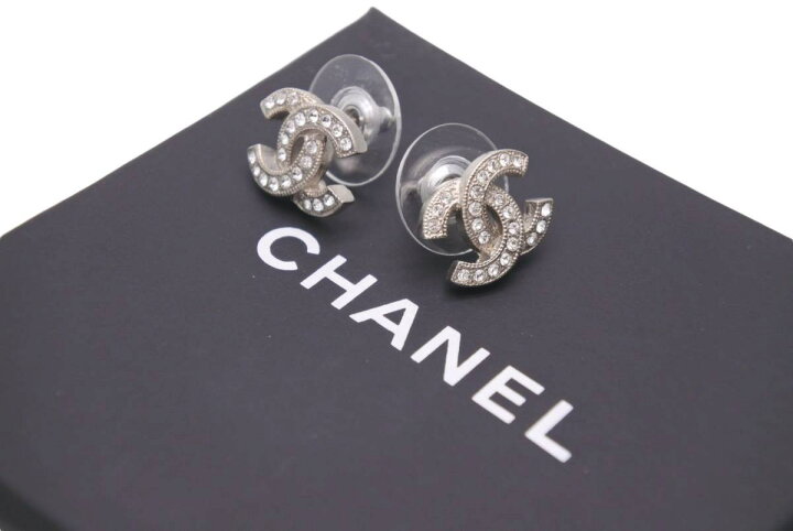 楽天市場】極美品 CHANEL シャネル ココマーク ラインストーン 