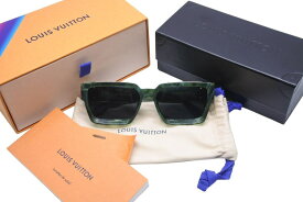 新品同様 LOUIS VUITTON ルイヴィトン サングラス ミリオネア Z1167E 限定 眼鏡 メガネ グリーン アクセサリー 中古 46778