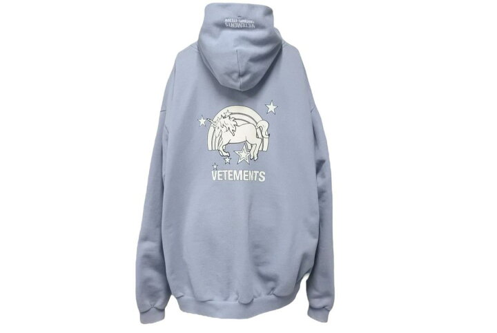 楽天市場】VETEMENTS ヴェトモン ユニコーン パーカー ブルー オーバー 