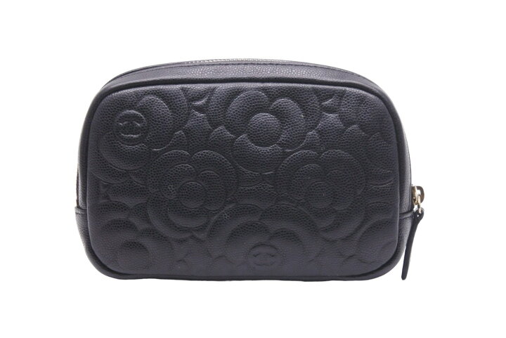 楽天市場】極美品 CHANEL シャネル カメリアエンボス コスメポーチ 