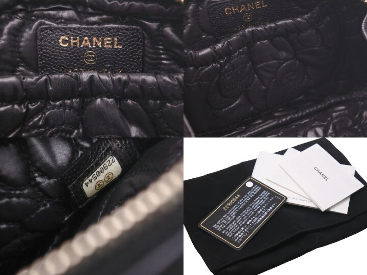 楽天市場】極美品 CHANEL シャネル カメリアエンボス コスメポーチ 
