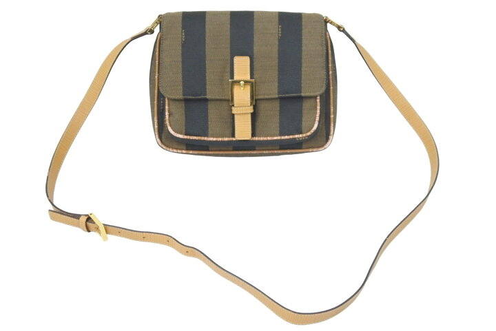 楽天市場】FENDI フェンディ ペカン ショルダーバック キャンバス  