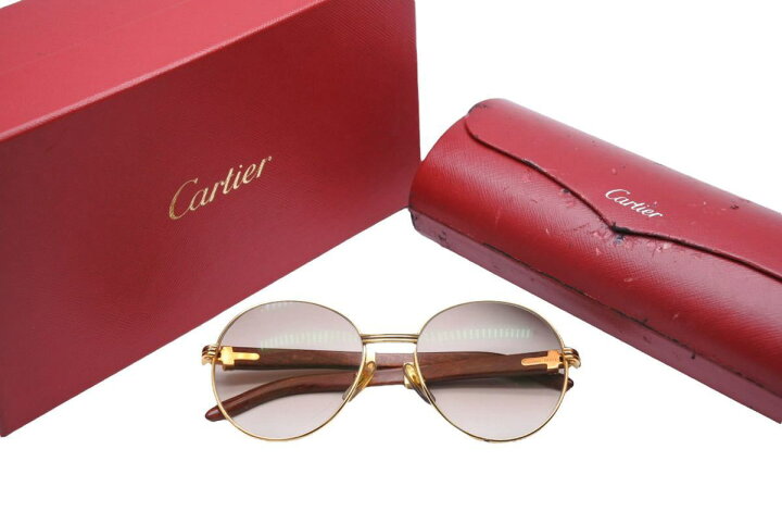 楽天市場】Cartier カルティエ メガネ 眼鏡 ウッドテンプル サングラス 