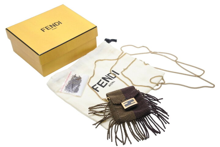 楽天市場】FENDI フェンディ ポーチ AirPodsケースチェーンポーチ 