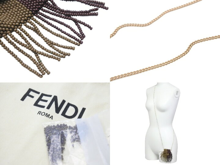 楽天市場】FENDI フェンディ ポーチ AirPodsケースチェーンポーチ 