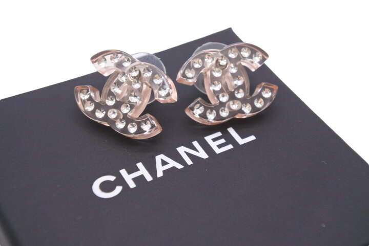 楽天市場】美品 CHANEL シャネル ピアス ココマーク ピンククリア  