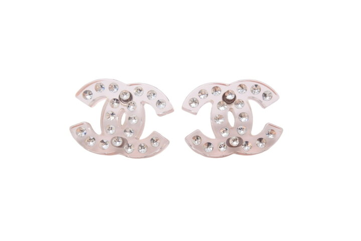 楽天市場】美品 CHANEL シャネル ピアス ココマーク ピンククリア  