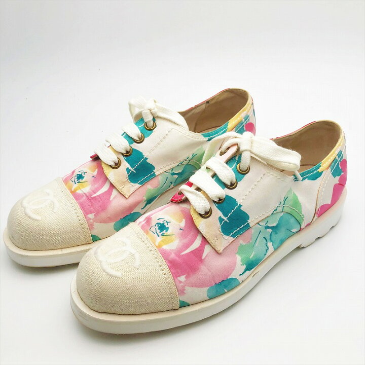 楽天市場】[USED/中古]CHANEL シャネル スニーカー 花柄スニーカー 