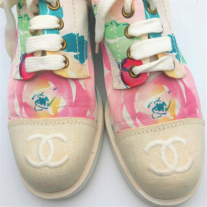 楽天市場】[USED/中古]CHANEL シャネル スニーカー 花柄スニーカー 