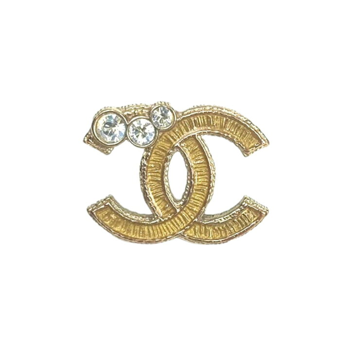 楽天市場】CHANEL シャネル ピアス ラインストーン3個 ゴールド  