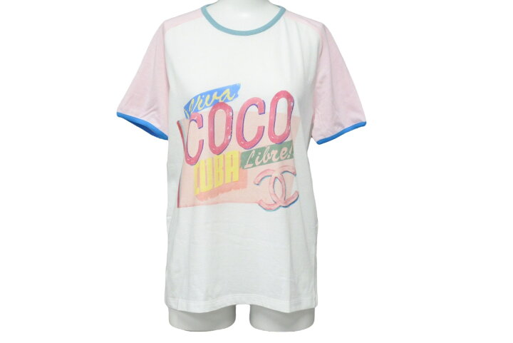 楽天市場】新品同様 CHANEL シャネル 半袖Tシャツ キューバ ココ 