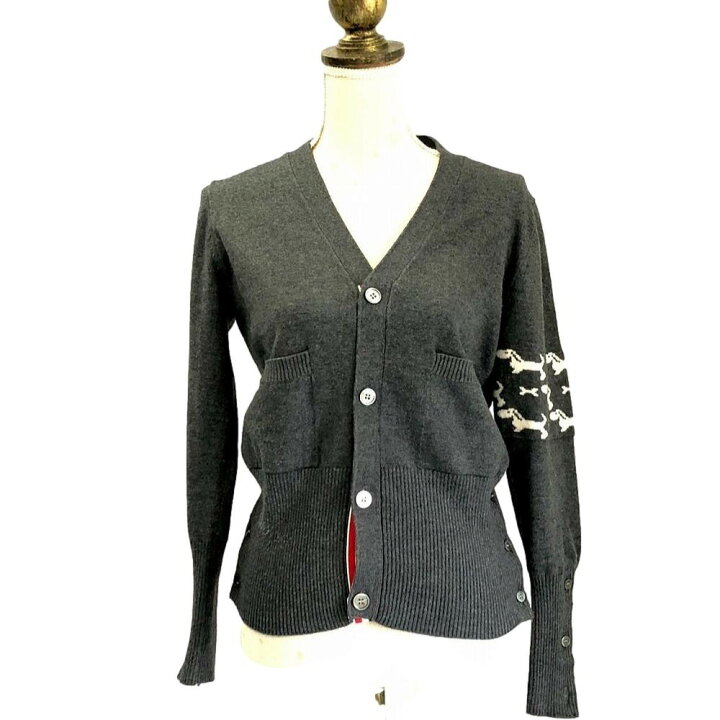 美品 22SS トムブラウン メリノウール ニット カーディガン 36 Thom  