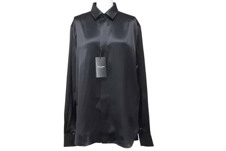 楽天市場】極美品 SAINT LAURENT サンローラン シルク 長袖シャツ 