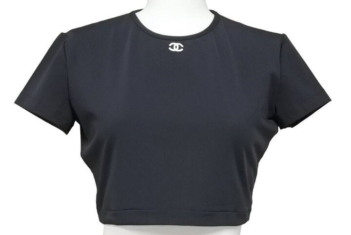 楽天市場】CHANEL シャネル 半袖Tシャツ チビT クロップド ココマーク  
