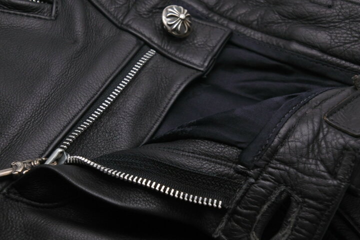 楽天市場】CHROME HEARTS クロムハーツ レザーパンツ クロスボール  