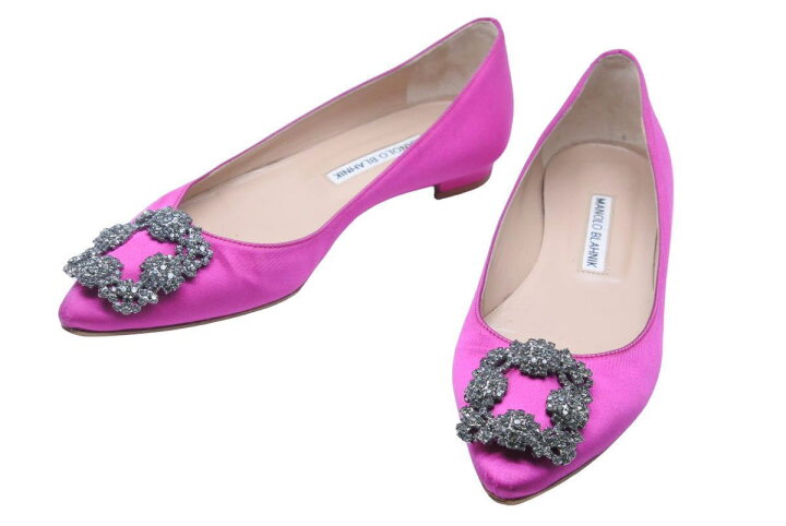楽天市場】MANOLO BLAHNIK マノロブラニク フラット パンプス ハンギシ 