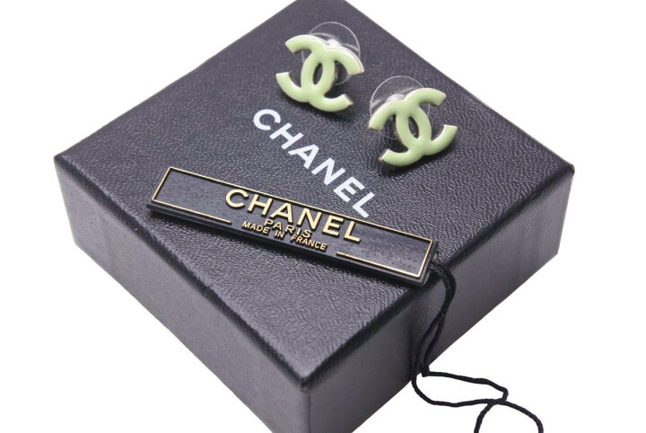 楽天市場】CHANEL シャネル ピアス ココマーク 06C刻印 3.2g グリーン