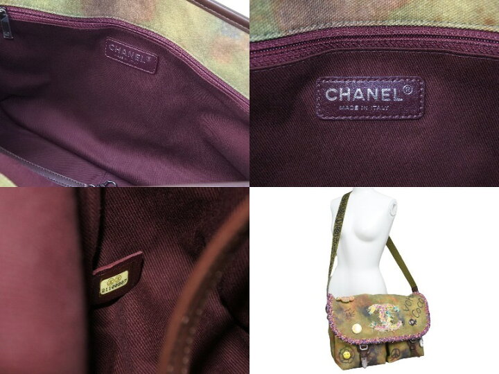 楽天市場】CHANEL シャネル エンブロイダリー メッセンジャーバッグ 20 