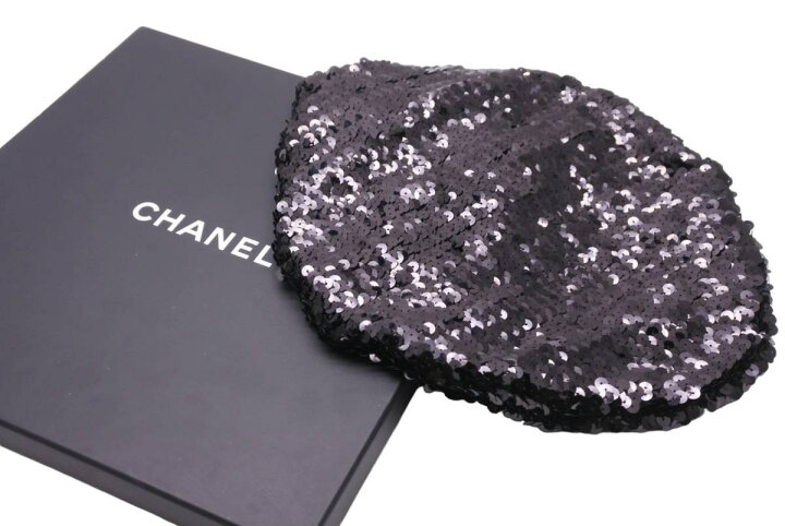 楽天市場】極美品 CHANEL シャネル ベレー帽 帽子 ポリエステル 