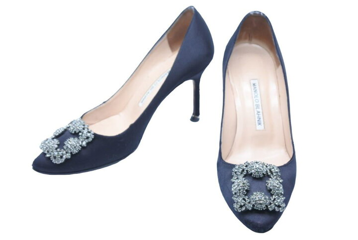 楽天市場】マノロブラニク MANOLO BLAHNIK パンプス 37ハーフ サテン