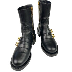 [USED/中古]Dior ディオール ブーツ カーフスキン ブーツ 37/5 ブラック 37/5 ゴールド金具 C（やや傷や汚れあり）ランク 中古 tdc-000691-4d