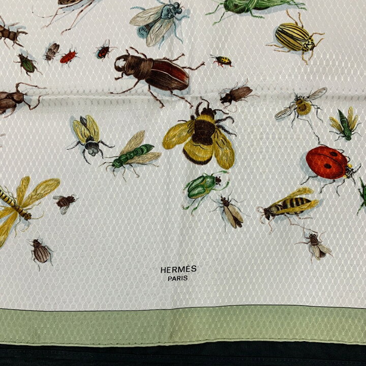 楽天市場】[USED/中古]HERMES エルメス スカーフ カレ90 インセクト 織  