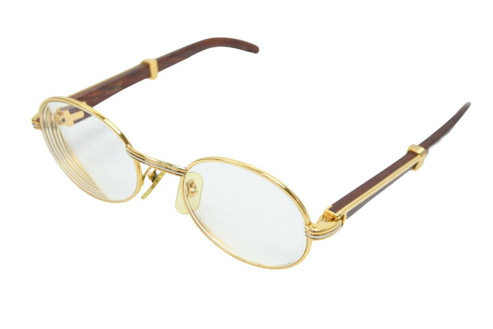 楽天市場】Cartier カルティエ ウッドテンプル メガネ リムレス 度あり  