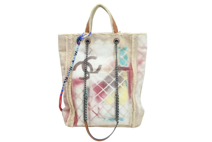楽天市場】極美品 CHANEL シャネル トートバッグ グラフィティ アクト2 