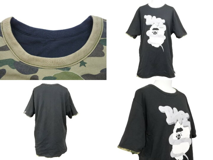 楽天市場】A BATHING APE X KAWS bendy 1st CAMO Tシャツ Mサイズ ア
