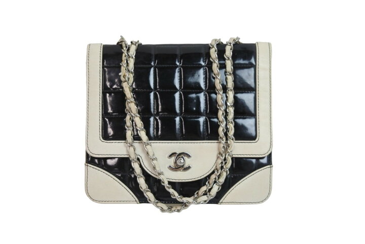 楽天市場】CHANEL シャネル チョコバー バイカラー Wチェーン 