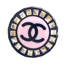 [USED/中古]CHANEL シャネル ピアス ココマーク クリア ブラックピンク スクエアストーン 18K 片耳 A（未使用に近い）ランク 中古 tdc-001336-4d