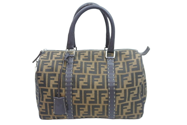 楽天市場】FENDI フェンディ ズッカ柄 ボストンバッグ コットン 