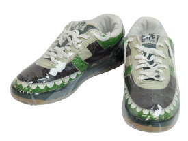 A BATHING APE × KAWS BAPE STA アベイシングエイプ カウズ ベイプスタ スニーカー グリーン 靴 29cm 中古 53775