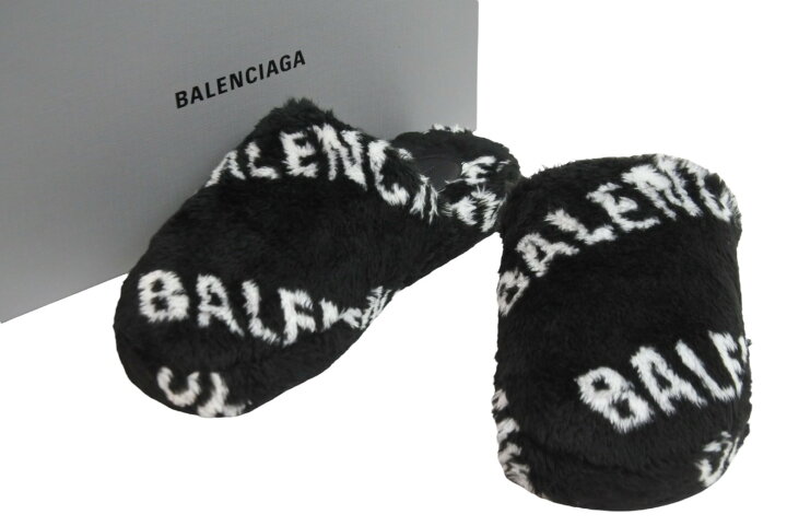 楽天市場】極美品 BALENCIAGA バレンシアガ ロールオーバーロゴファー  