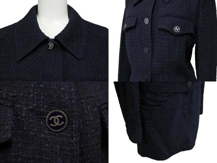 楽天市場】CHANEL シャネル セットアップ ジャケット スカート ココ  