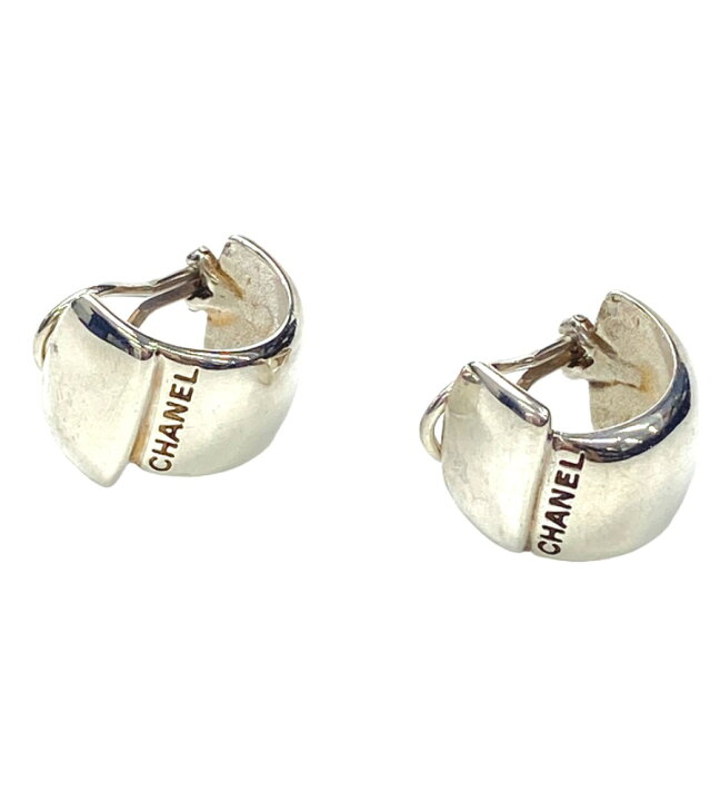 楽天市場】[USED/中古]CHANEL シャネル イヤリング シルバー ロゴ 