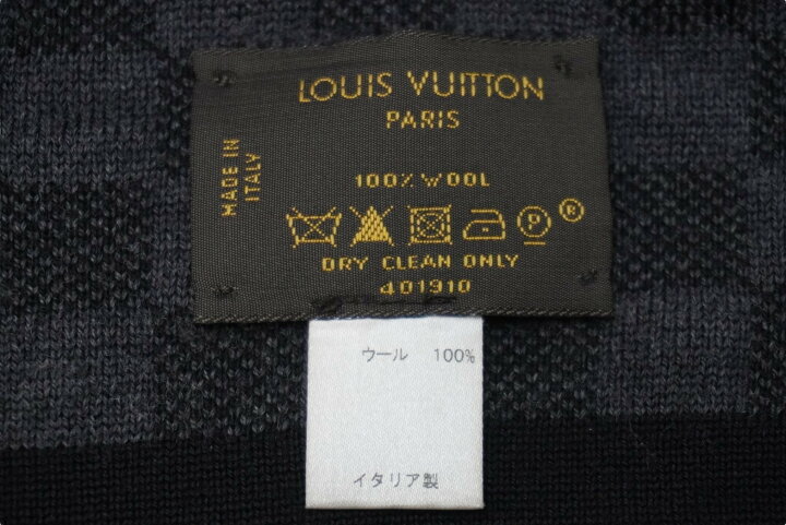 楽天市場】LOUIS VUITTON ルイ・ヴィトン マフラー LVロゴ ダミエ柄  