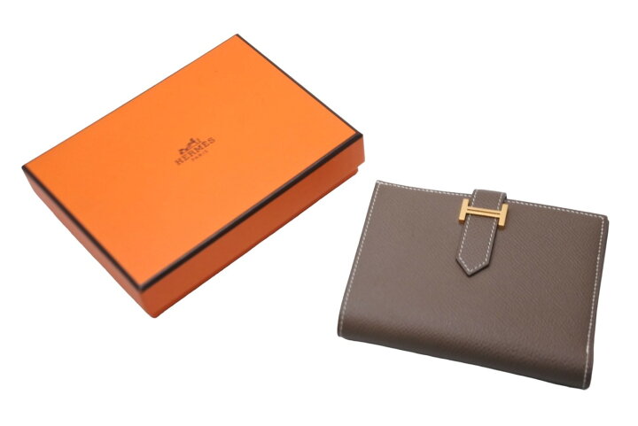 楽天市場】極美品 HERMES エルメス 二つ折り財布 ベアンコンパクト  